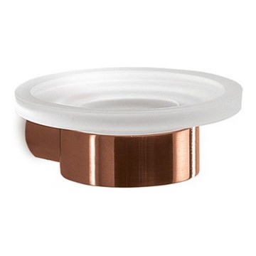 Gedy - Wandzeepbakje PIRENEI melkglas/bronskleurig