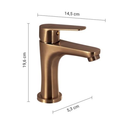 Gedy - Wastafelkraan COMO 19,6 cm brons