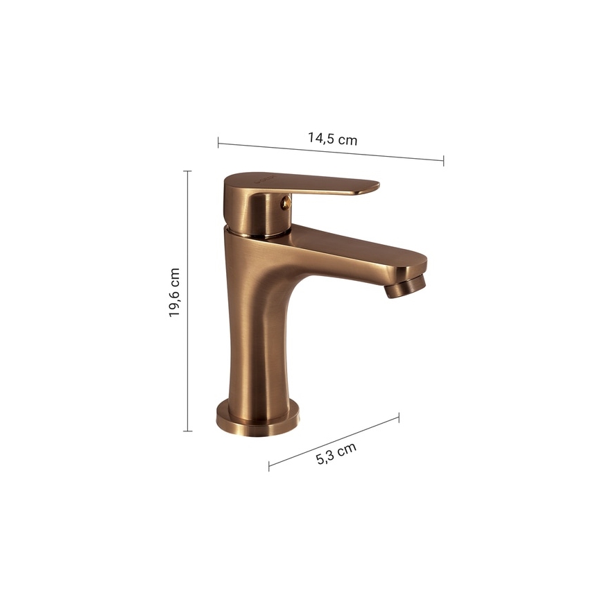 Gedy - Wastafelkraan COMO 19,6 cm brons