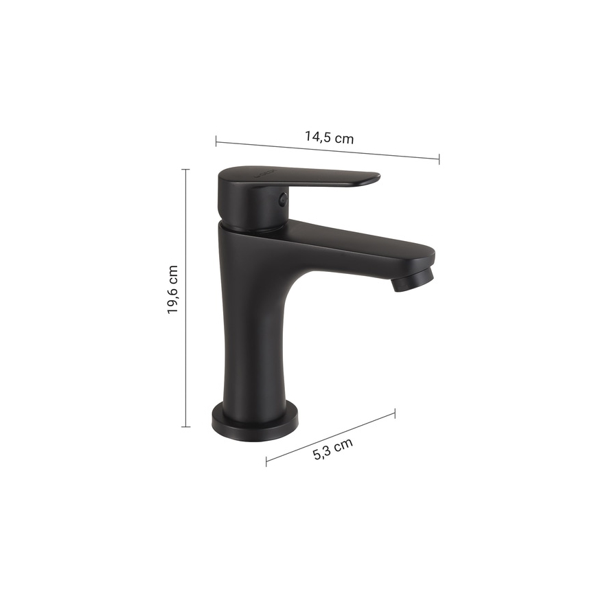 Gedy - Wastafelkraan COMO 19,6 cm mat zwart
