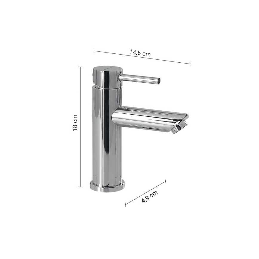 Gedy - Wastafelkraan GARDA 18 cm glanzend chroom