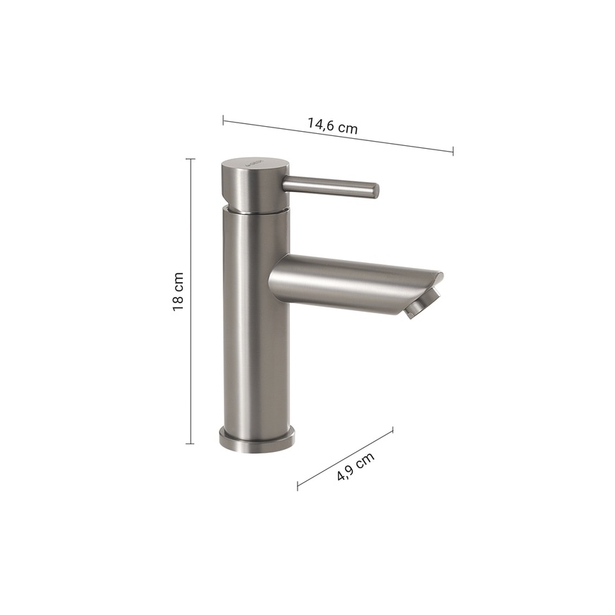 Gedy - Wastafelkraan GARDA 18 cm mat chroom