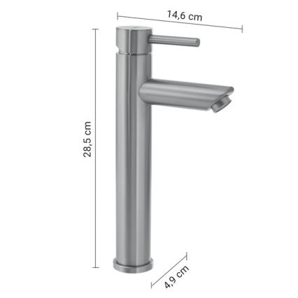 Gedy - Wastafelmengkraan ALTO 28,5 cm mat chroom
