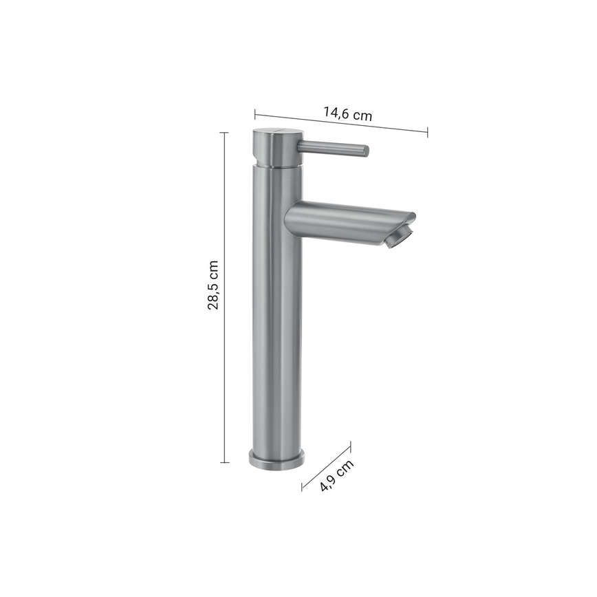 Gedy - Wastafelmengkraan ALTO 28,5 cm mat chroom