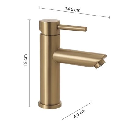 Gedy - Wastafelmengkraan GARDA 18 cm goud