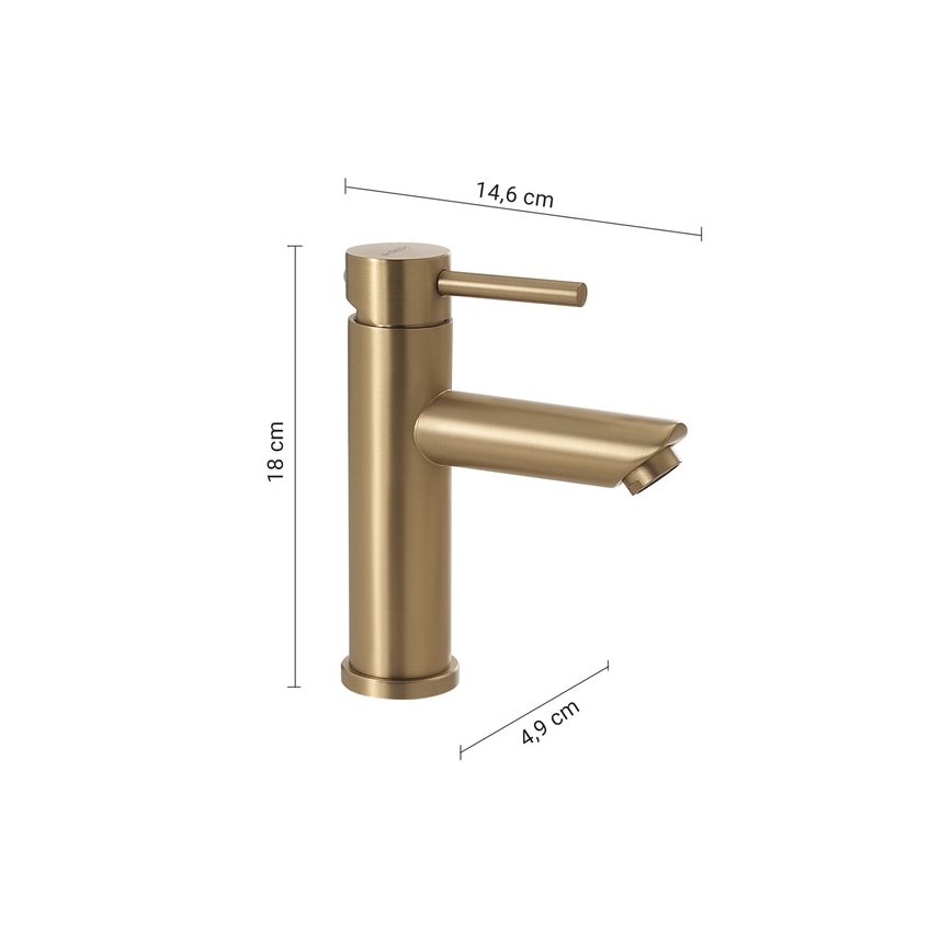 Gedy - Wastafelmengkraan GARDA 18 cm goud