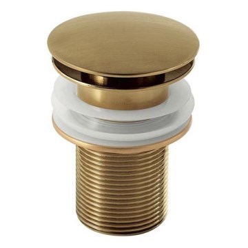 Gedy - Wastafelplug CLICK-CLACK Ø 6,6 cm goudkleurig
