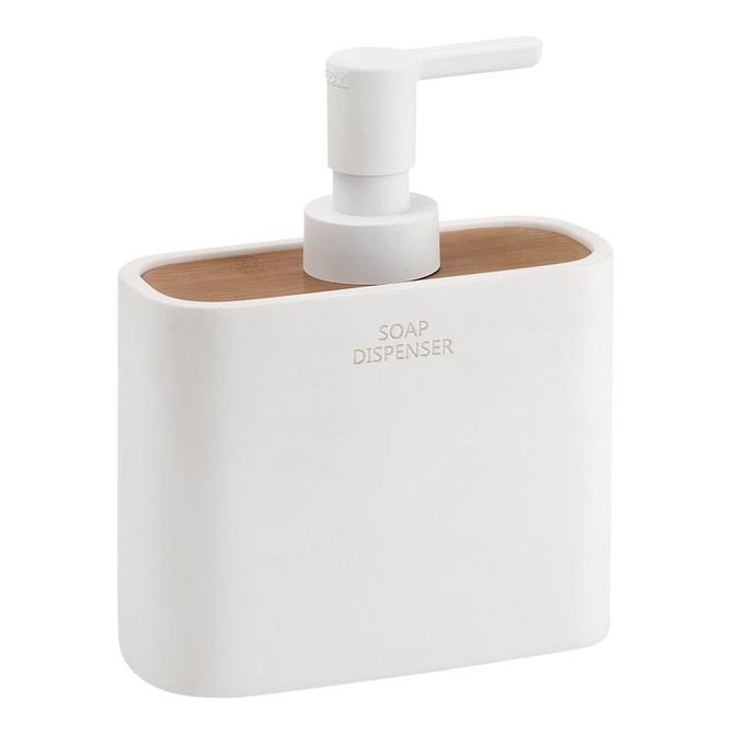 Gedy - Zeepdispenser NINFEA wit/bamboe