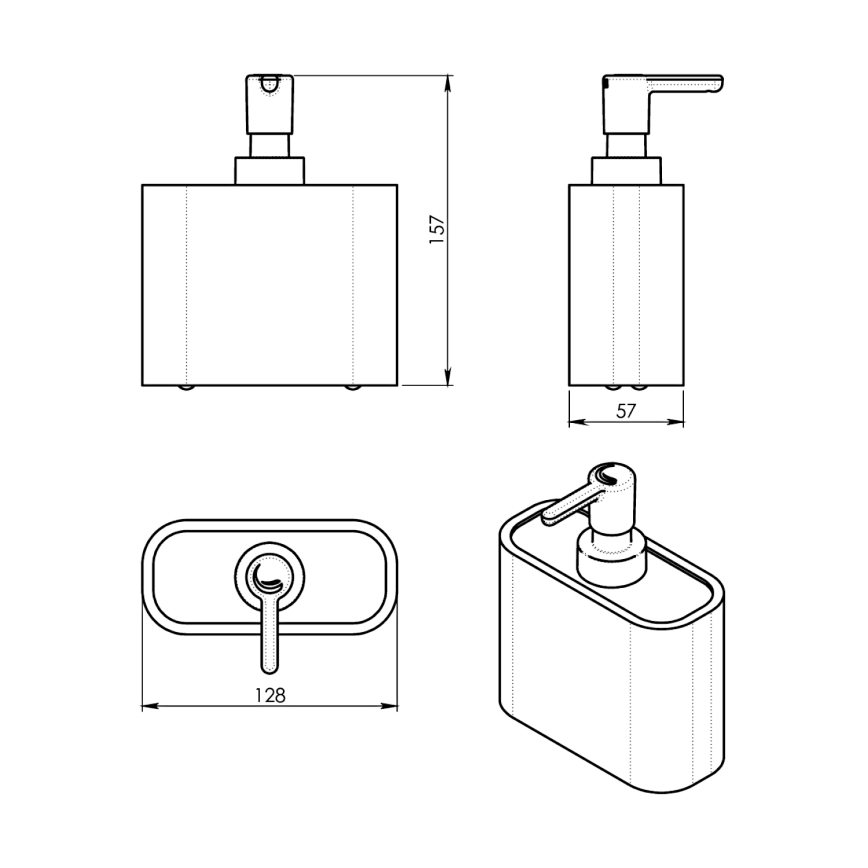 Gedy - Zeepdispenser NINFEA wit/bamboe
