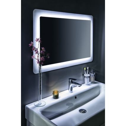 Gedy - Zeepdispenser voor aan de muur PIRENEI 110 mm melkachtig glas/glanzend chroom