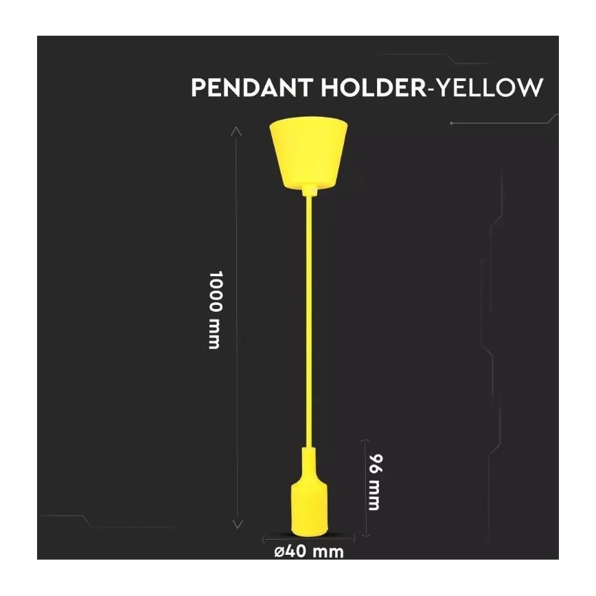 Gele Hanglamp 1x E27 / 60W / 230V