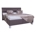 Gestoffeerd bed ALIS 180x200 cm met opbergruimte, zonder matras, bruin