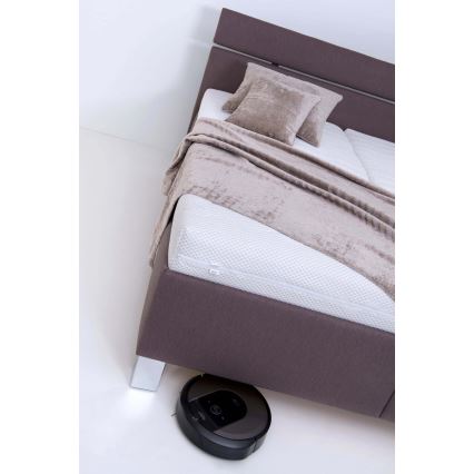 Gestoffeerd bed ALIS 180x200 cm met opbergruimte, zonder matras, bruin