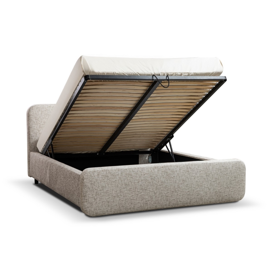 Gestoffeerd bed zonder matras LAJLA 160x200 cm beige