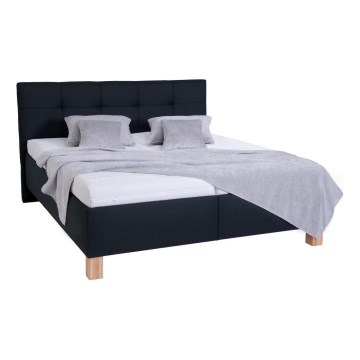 Gestoffeerd bed MARIA 180x200 cm met matras en opbergruimte, antraciet
