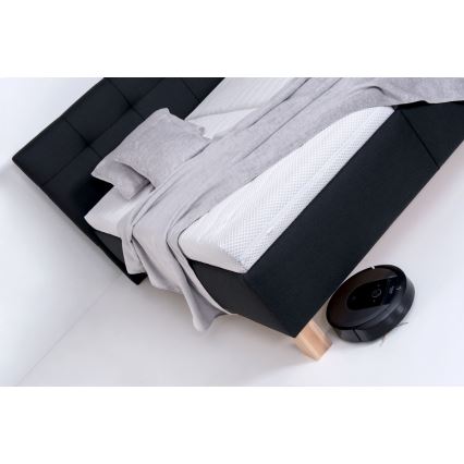 Gestoffeerd bed MARIA 180x200 cm met matras en opbergruimte, antraciet