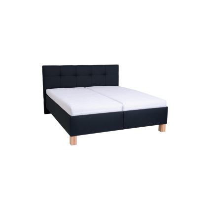 Gestoffeerd bed MARIA 180x200 cm met matras en opbergruimte, antraciet