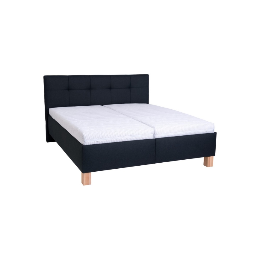 Gestoffeerd bed MARIA 180x200 cm met opbergruimte, zonder matras — antraciet