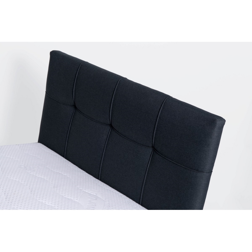 Gestoffeerd bed met matras en opbergruimte MARIA ONE 90x200 cm antraciet