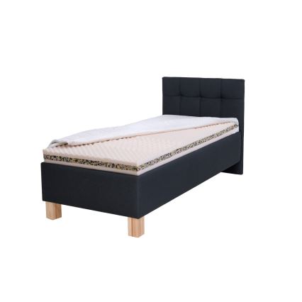 Gestoffeerd bed met matras en opbergruimte MARIA ONE 90x200 cm antraciet