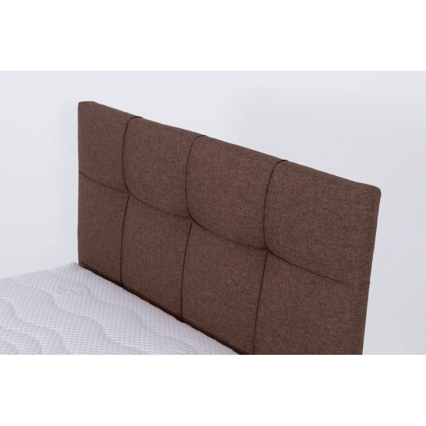 Gestoffeerd bed met matras en opbergruimte MARIA ONE 90x200 cm bruin