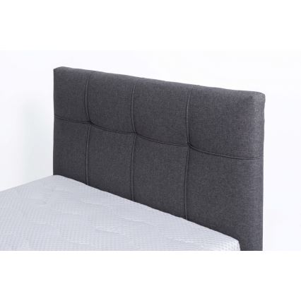Gestoffeerd bed met matras en opbergruimte MARIA ONE 90x200 cm grijs