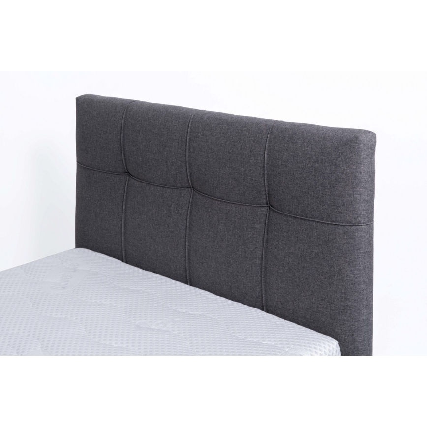 Gestoffeerd bed met matras en opbergruimte MARIA ONE 90x200 cm grijs