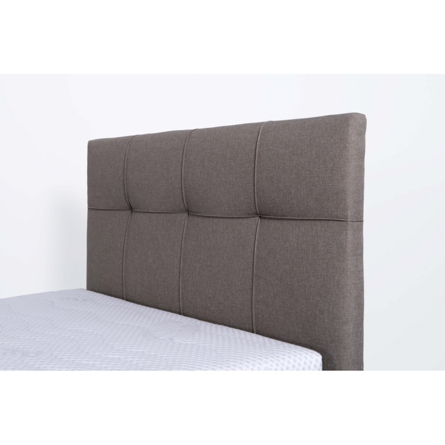 Gestoffeerd bed met matras en opbergruimte MARIA ONE 90x200 cm taupe