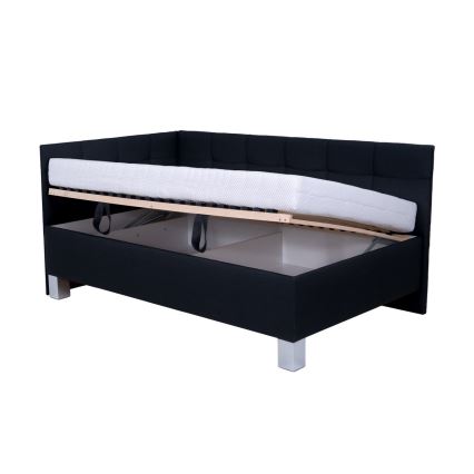 Gestoffeerd bed met matras en opbergruimte MARIA PETITE 120x200 cm antraciet
