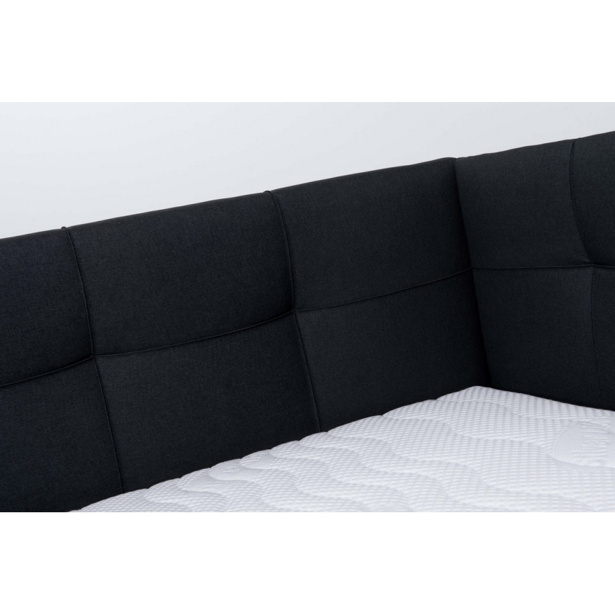 Gestoffeerd bed met matras en opbergruimte MARIA PETITE 120x200 cm antraciet