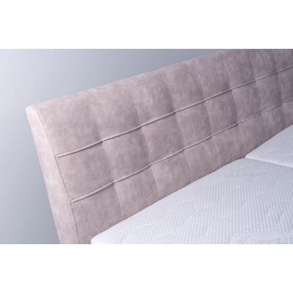 Gestoffeerd bed met bergruimte zonder matras VIOLET 180x200 cm beige