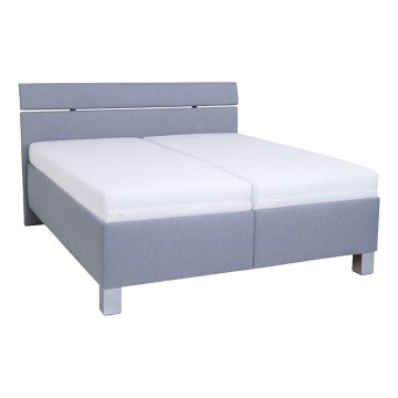 Gestoffeerd bed met een opslagruimte zonder matras ALIS 160x200 cm lichtgrijs