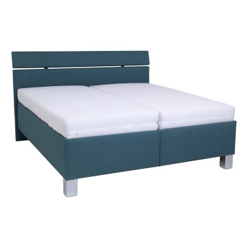 Gestoffeerd bed met een opslagruimte zonder matras ALIS 160x200 cm petrolblauw