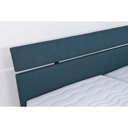 Gestoffeerd bed met een opslagruimte zonder matras ALIS 160x200 cm petrolblauw