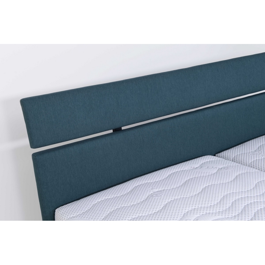 Gestoffeerd bed met een opslagruimte zonder matras ALIS 160x200 cm petrolblauw
