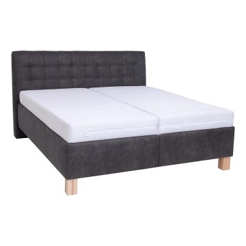 Gestoffeerd bed met een opslagruimte zonder matras VIOLET 160x200 cm donkerbruin