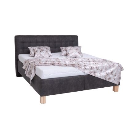 Gestoffeerd bed met een opslagruimte zonder matras VIOLET 160x200 cm donkerbruin