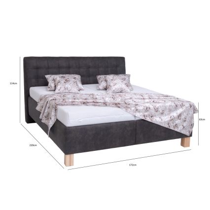 Gestoffeerd bed met een opslagruimte zonder matras VIOLET 160x200 cm donkerbruin