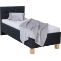 Gestoffeerd bed met matras en opbergruimte MARIA ONE 90x200 cm antraciet