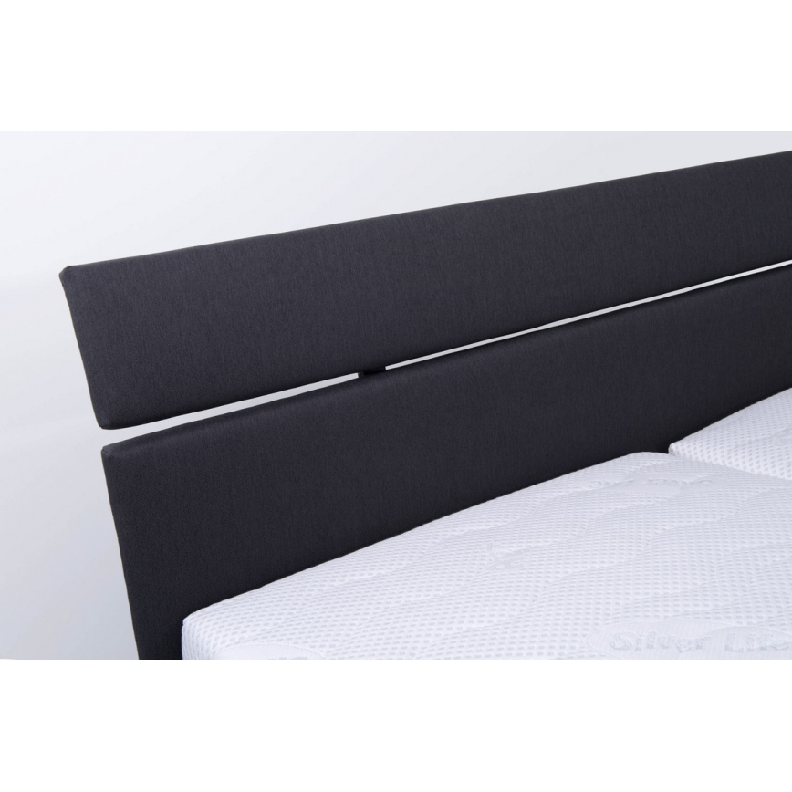 Gestoffeerd bed met matras en opslagruimte ALIS 160x200 cm antraciet