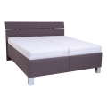 Gestoffeerd bed met matras en opslagruimte ALIS 160x200 cm bruin