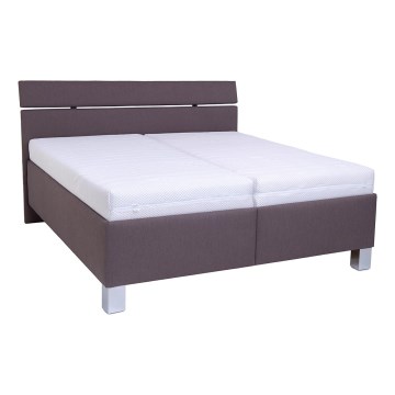Gestoffeerd bed met matras en opslagruimte ALIS 160x200 cm bruin