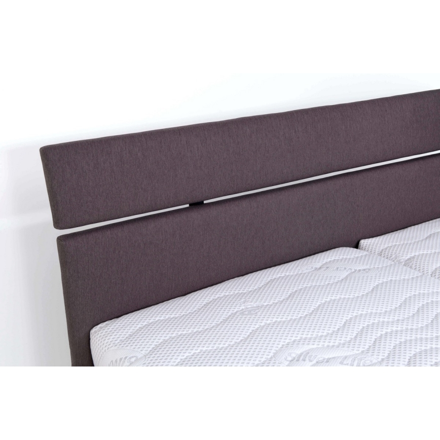 Gestoffeerd bed met matras en opslagruimte ALIS 160x200 cm bruin