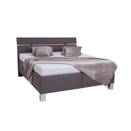 Gestoffeerd bed met matras en opslagruimte ALIS 160x200 cm bruin