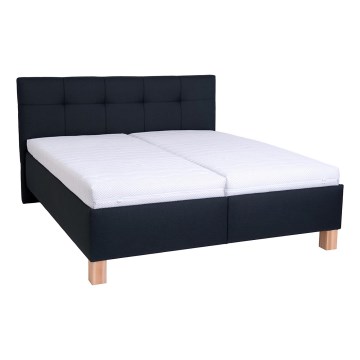 Gestoffeerd bed met matras en opslagruimte MARIA 160x200 cm antraciet