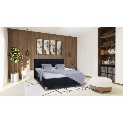 Gestoffeerd bed met matras en opslagruimte MARIA 160x200 cm antraciet