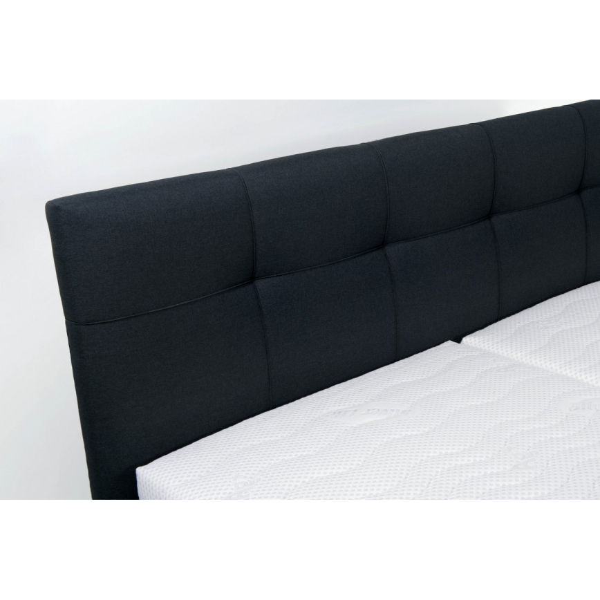 Gestoffeerd bed met matras en opslagruimte MARIA 160x200 cm antraciet
