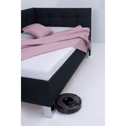 Gestoffeerd bed met matras en opslagruimte MARIA PETITE 120x200 cm antraciet