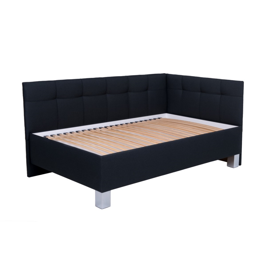 Gestoffeerd bed met matras en opslagruimte MARIA PETITE 120x200 cm antraciet
