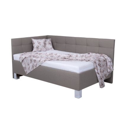 Gestoffeerd bed met matras en opslagruimte MARIA PETITE 120x200 cm taupe
